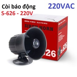 Còi hú báo động có dây S-626 điện 220VAC