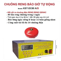 Bộ chuông reng báo giờ tự động 80 lần/ngày KST-DC80AB