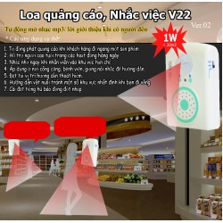 Loa quảng cáo, nhắc việc, phát thông báo tự động, mở ghi âm, MP3 theo chuyển động