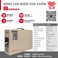 Bình lưu điện cho cửa cuốn B400 tải Motor 400Kg
