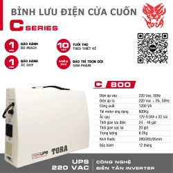 Bình lưu điện cho cửa cuốn C800 tải Motor 800Kg