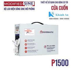 Bộ lưu điện DoorMatic dùng cho motor cửa cuốn 220 Vac sóng SINE mô phỏng, 1 pha P1500
