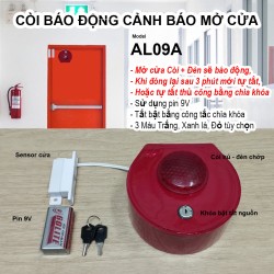 Còi hú báo động cảnh báo mở cửa KS-AL09A (phù hợp cửa thoát hiểm, cửa chống cháy, an ninh, kho hàng, nhà xưởng)